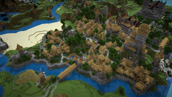 Medieval City Sharthur - Minecraft 3D Model