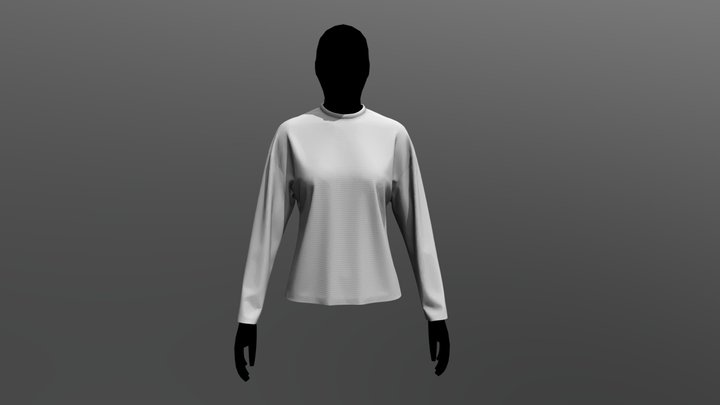 Women's Long Sleeve - Mockup Asset – Free 3D Model STL