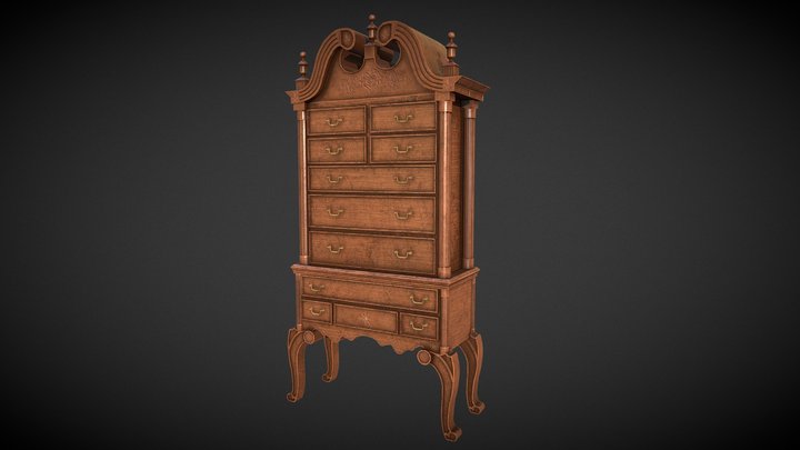 Victorian Chest of Drawers 3D Model