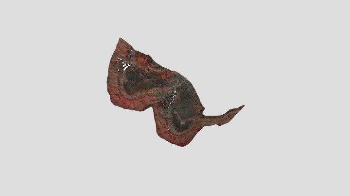 Triassic outcrop (Almedina, Ciudad Real, Spain) 3D Model