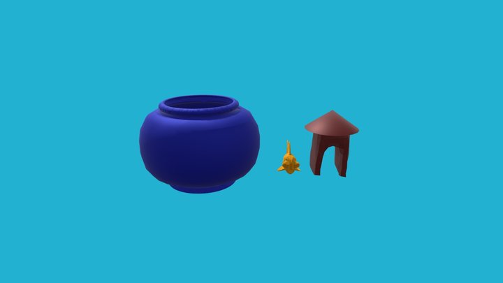 Fish, Bowl, Fish Castle basic model 3D Model