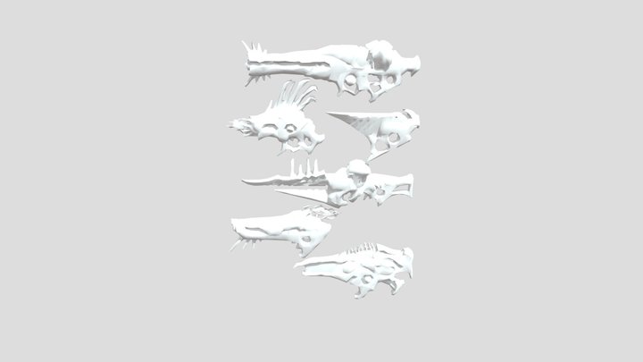Biomechanical Creatures 3D Model