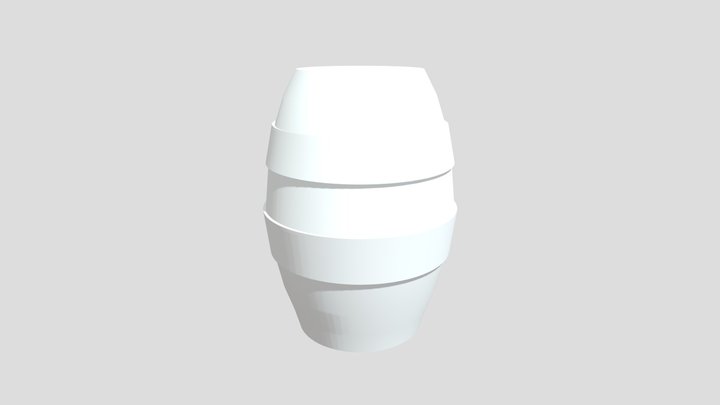 3D Low Poly Barrel 3D Model