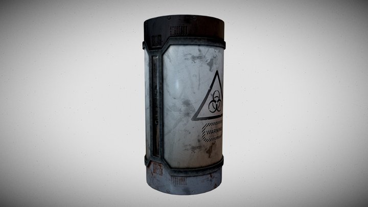 Sci-fi Barrel 3D Model