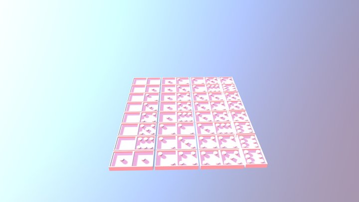 Standard 28 Domino Set 3D Model