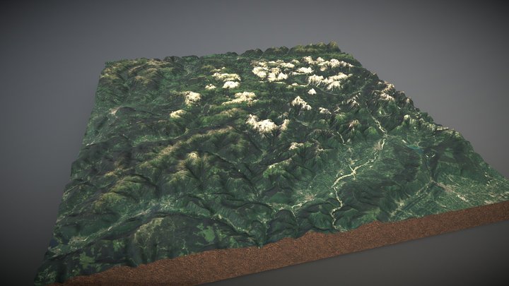Dolomiti Map 3D Model