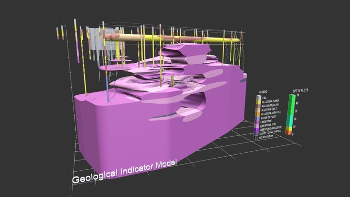 Geological Indicator Model of 'Slump' Deposits 3D Model