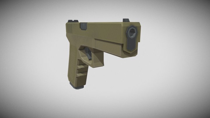 pistol G17 low poly 3D Model