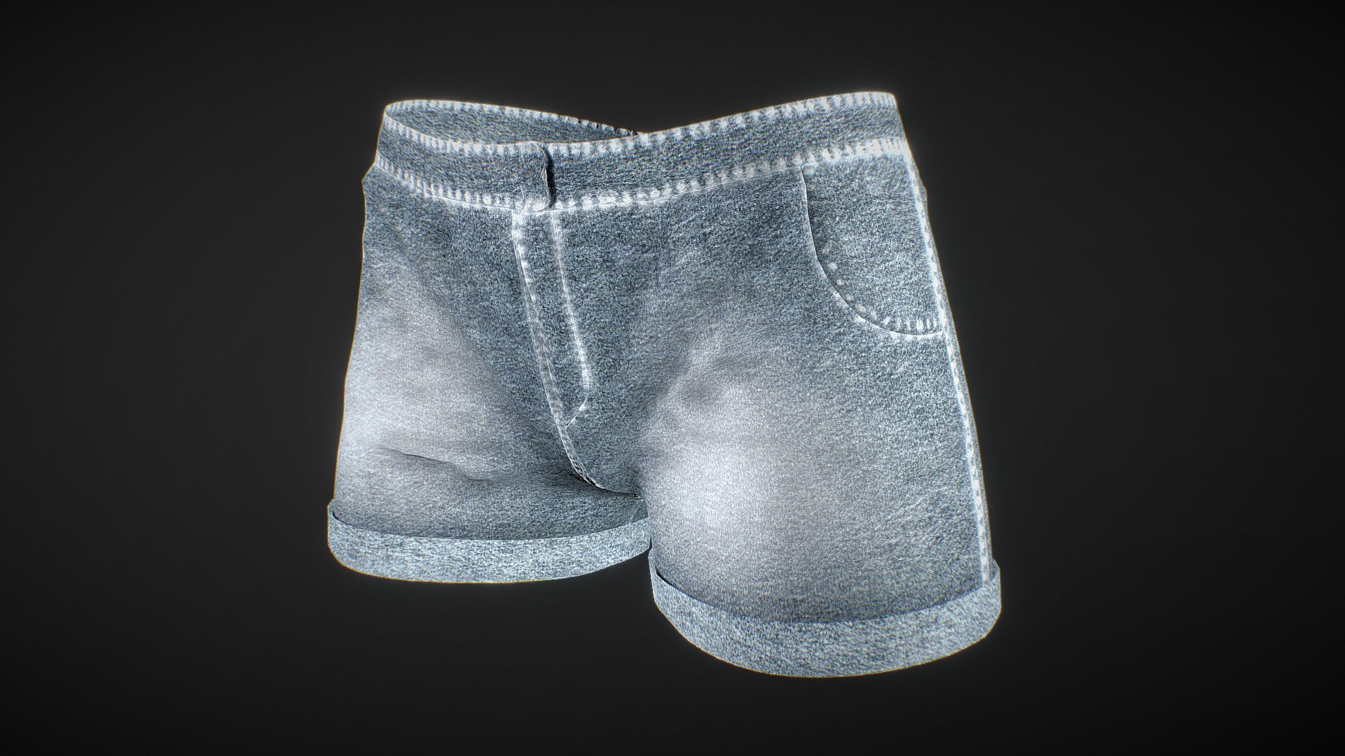 Denim Shorts - Buy Royalty Free 3D model by Paradoox_Fashion [99102be ...