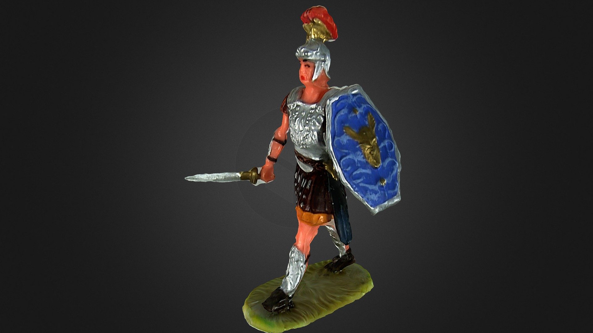 Elastolin roman with sword