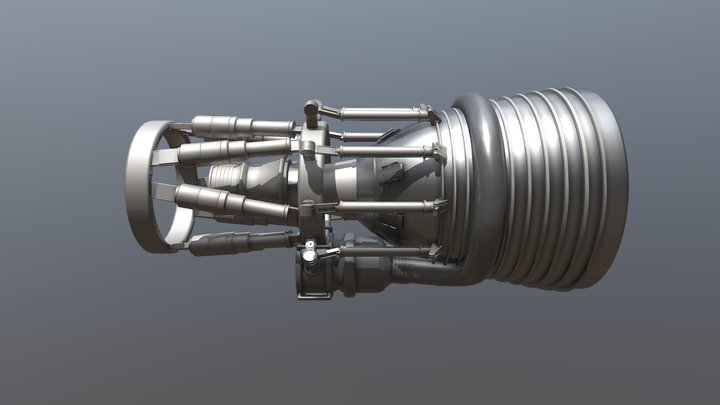 Rocket Engine (No Textures) 3D Model