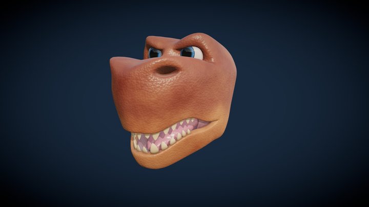 Cartoon T Rex 3D Model