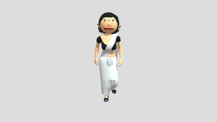 WOMEN IN SAREE SKHFB 3D Model