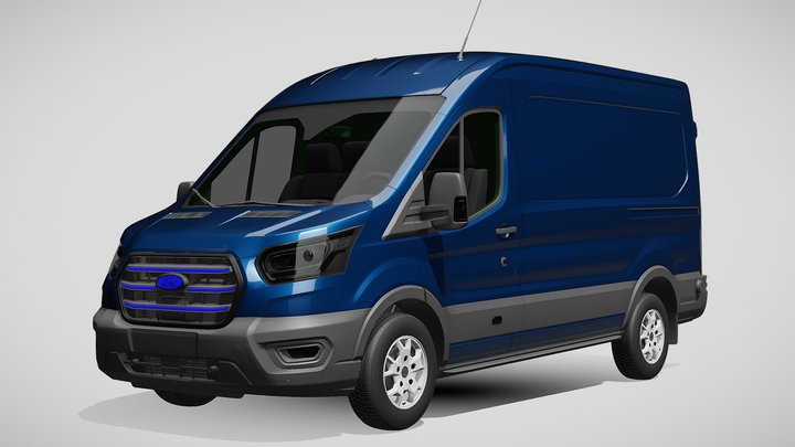 Ford E Transit Van L2H2 2022 3D Model