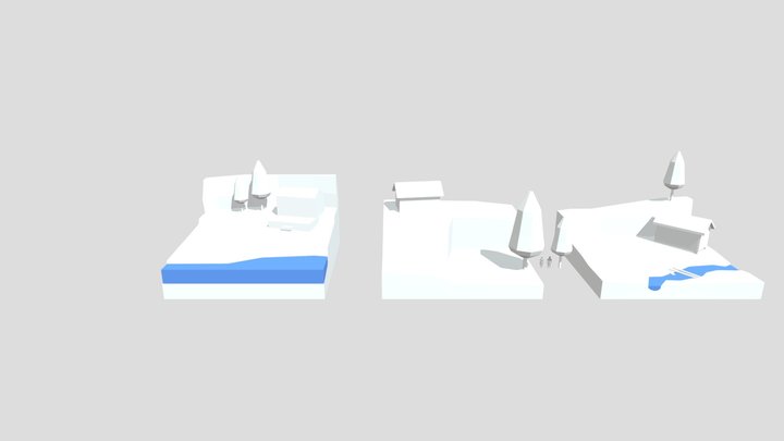 Eco House - Diorama and house blockout 3D Model