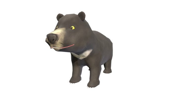 Taiwanese Black Bear 3D Model