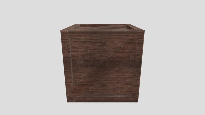 low poly crate 3D Model