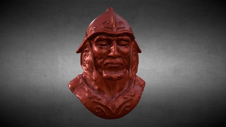 Ancient Warrior Bust 3D Model