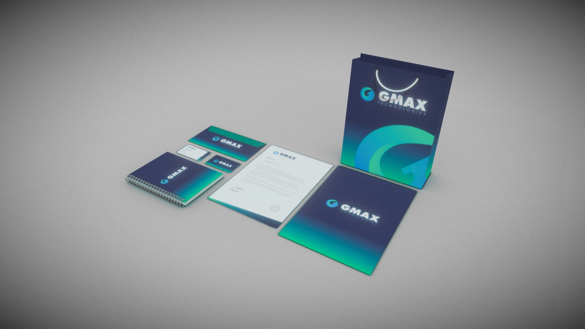 Business Stationery Mockup Download Free 3D model by TinkoD [9915d73
