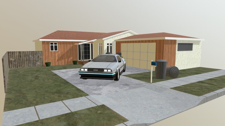 Delorean (Back To The Future) 3D Model