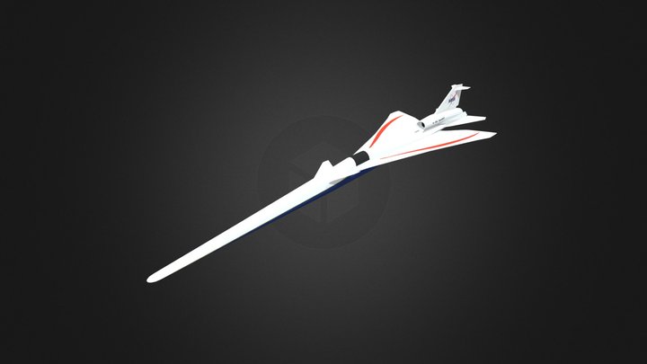 X-59 QueSST Supersonic jet 3D Model