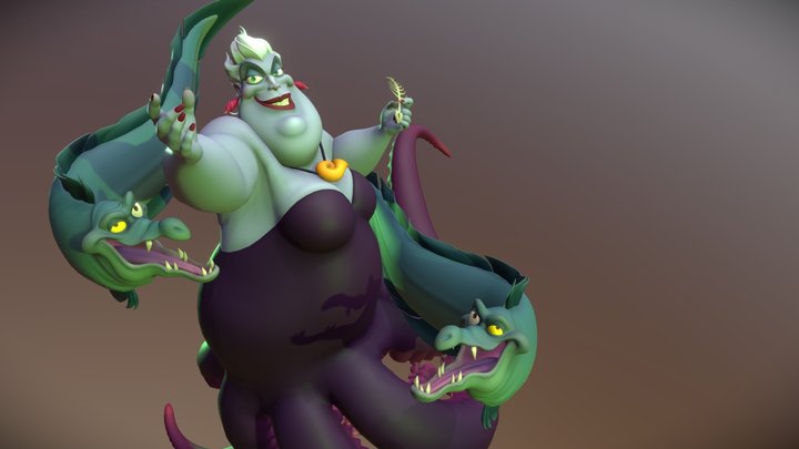 Ursula and her morays - Sign the contract 3D Model
