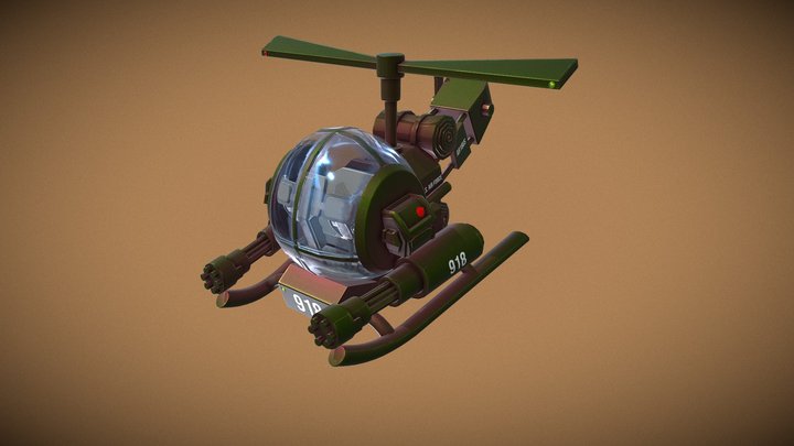 Helicopter 3D Model