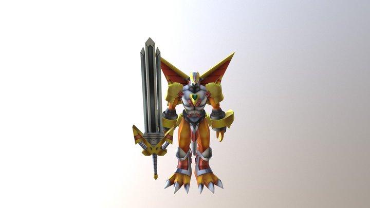 PC Computer - Digimon Masters - Victory Greymon 3D Model