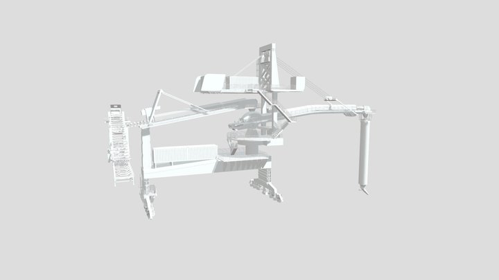 High-Detail 3D Ship Loader & Tripper Car Model 3D Model