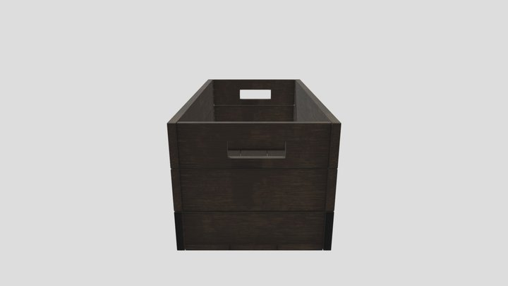 Dirty Wooden Crate 3D Model