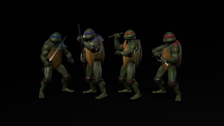 COWABUNGA! Teenage Mutant Ninja Turtles 3D Model