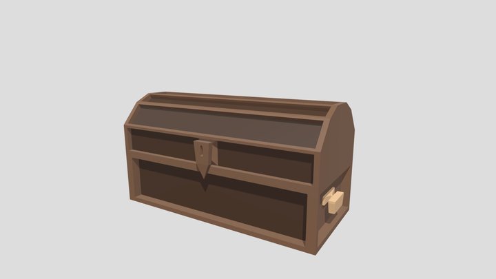 Wooden Chest 3d Model 3D Model