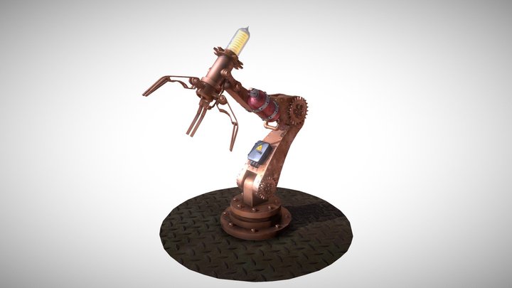 Steampunk Claw Machine [ GAME-READY & ANIMATED ] 3D Model
