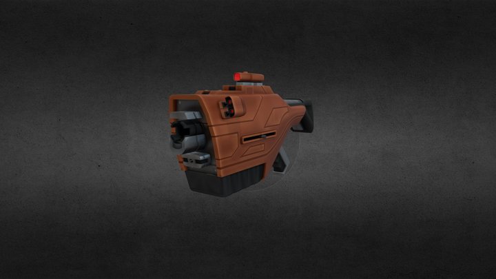 SY-60 Stylized Futuristic Assault Rifle 3D Model