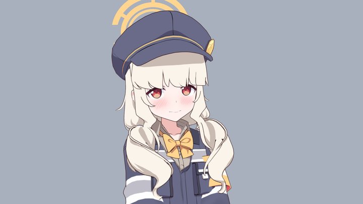BlueArchive　fanart　内海アオバ　by魔王 3D Model