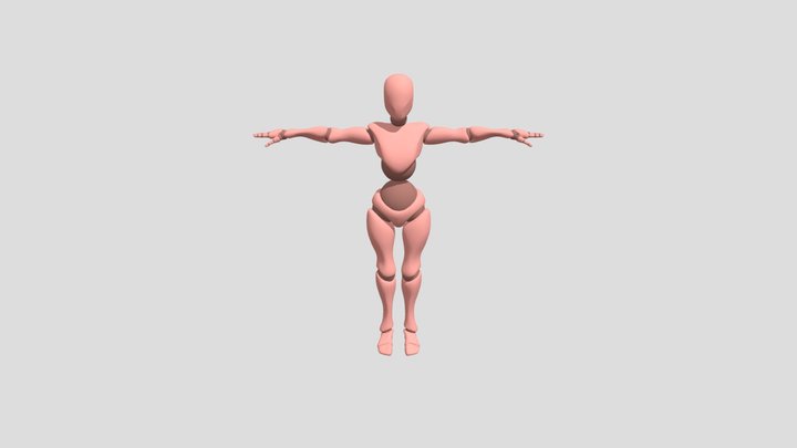 X Bot Idle Animation 3D Model