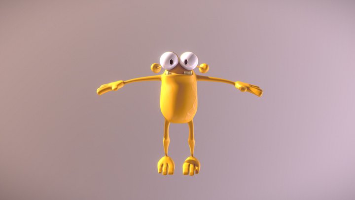 Orange Monster 3D Model