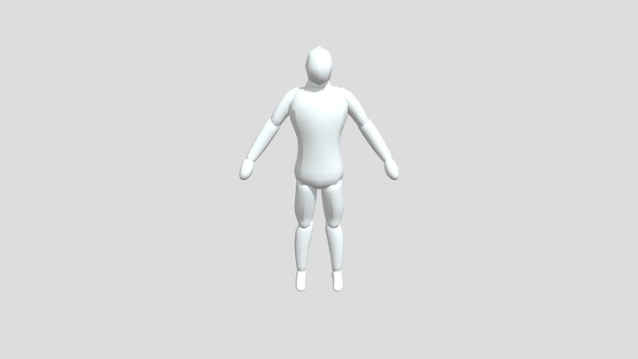Lowpoly Human (Rigged) 3D Model