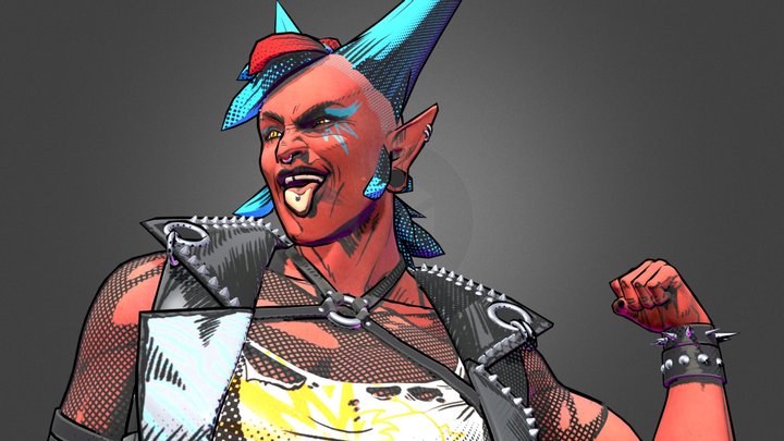Punk Karlach - Baldur's Gate 3 Fanart 3D Model