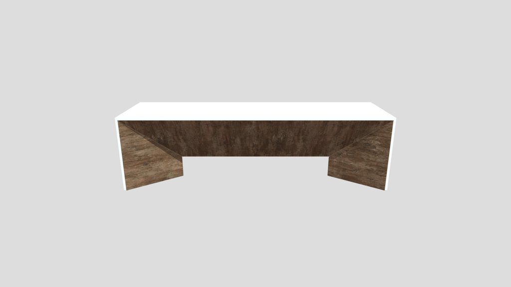 Bed End Bench Boxy Wood