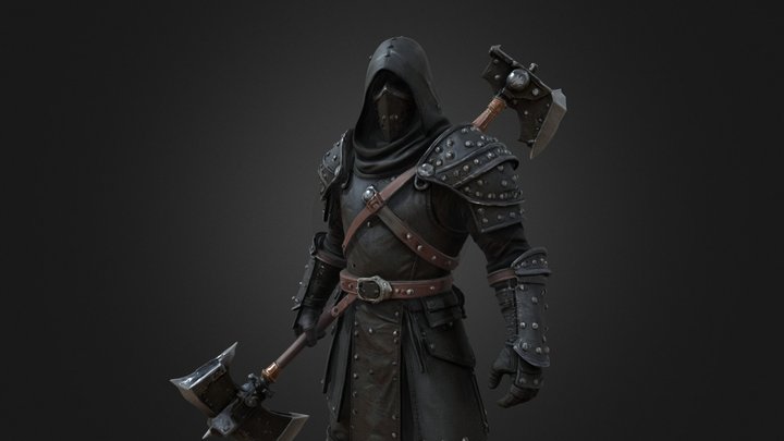 Executioner Warrior - Hooded Axe & Armor – Kostenloses 3D-Modell STL