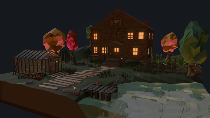 House in the woods 3D Model