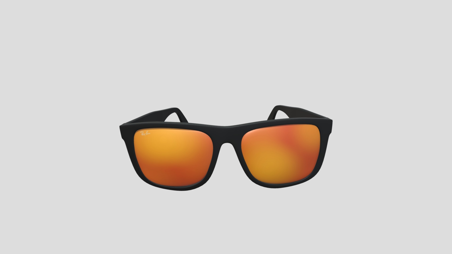 3D model Fashion RayBan Sunglasses with Orange Mirror - This is a 3D model of the Fashion RayBan Sunglasses with Orange Mirror. The 3D model is about logo.