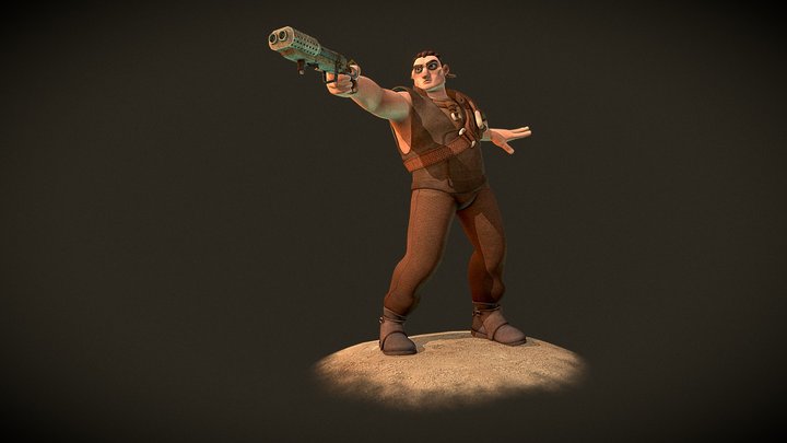 Stylized Character - The Gardener 3D Model