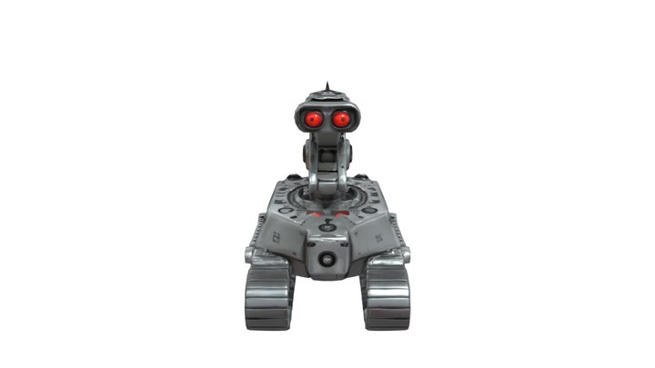 Small surveillance robot with camera eyes 3D Model