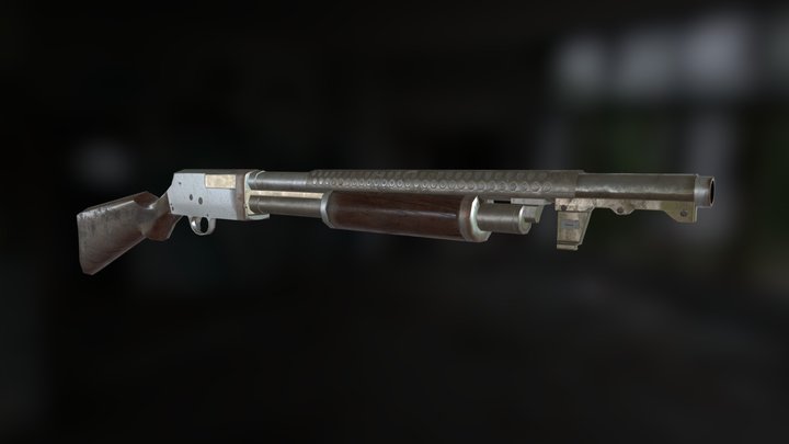 WW2 Shotgun 3D Model
