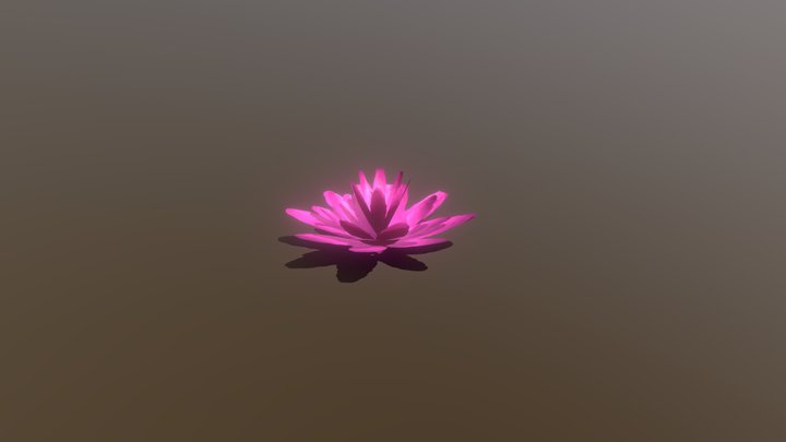 Low Poly Water Plant 3D Model