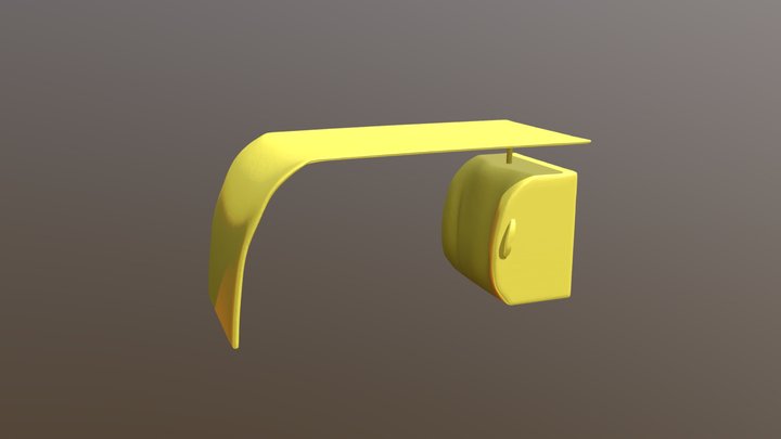 Curved Desk Design 3D Model