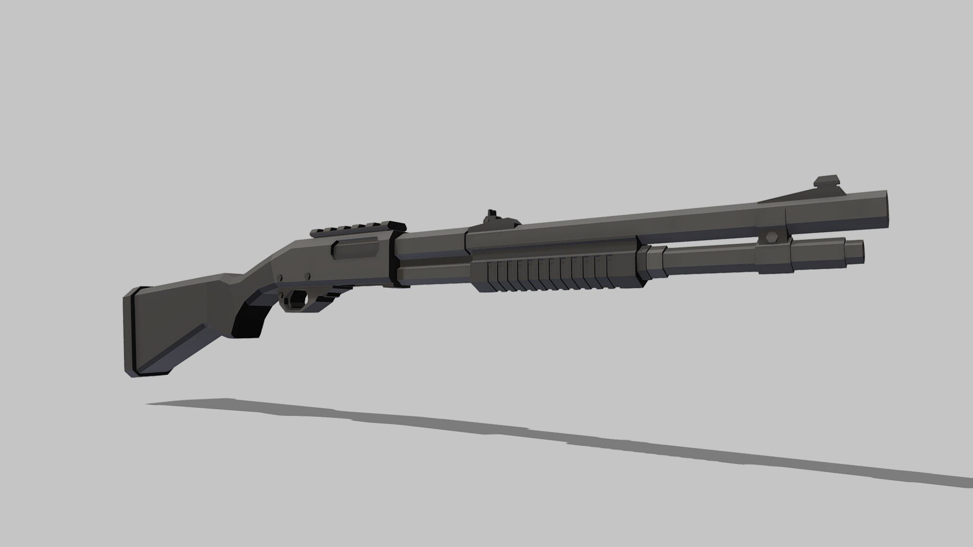 Low Poly ShotGun-M870 - Download Free 3D model by CastleBravo ...