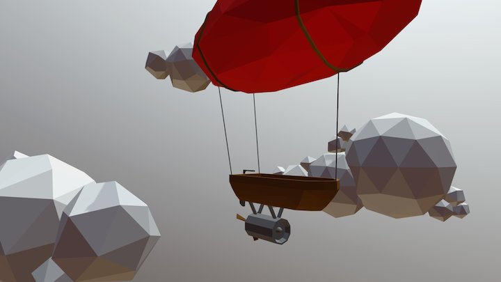 Balloon Ship 3D Model
